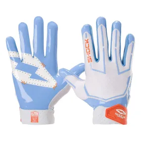 White/Columbia Blue Stitch Showtime Receiver Gloves