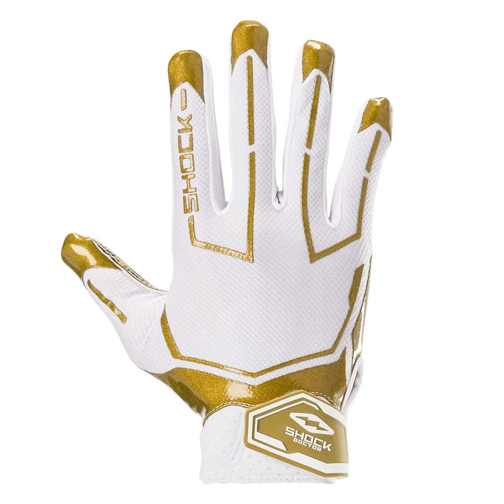 White/Gold Card Showtime Receiver Gloves