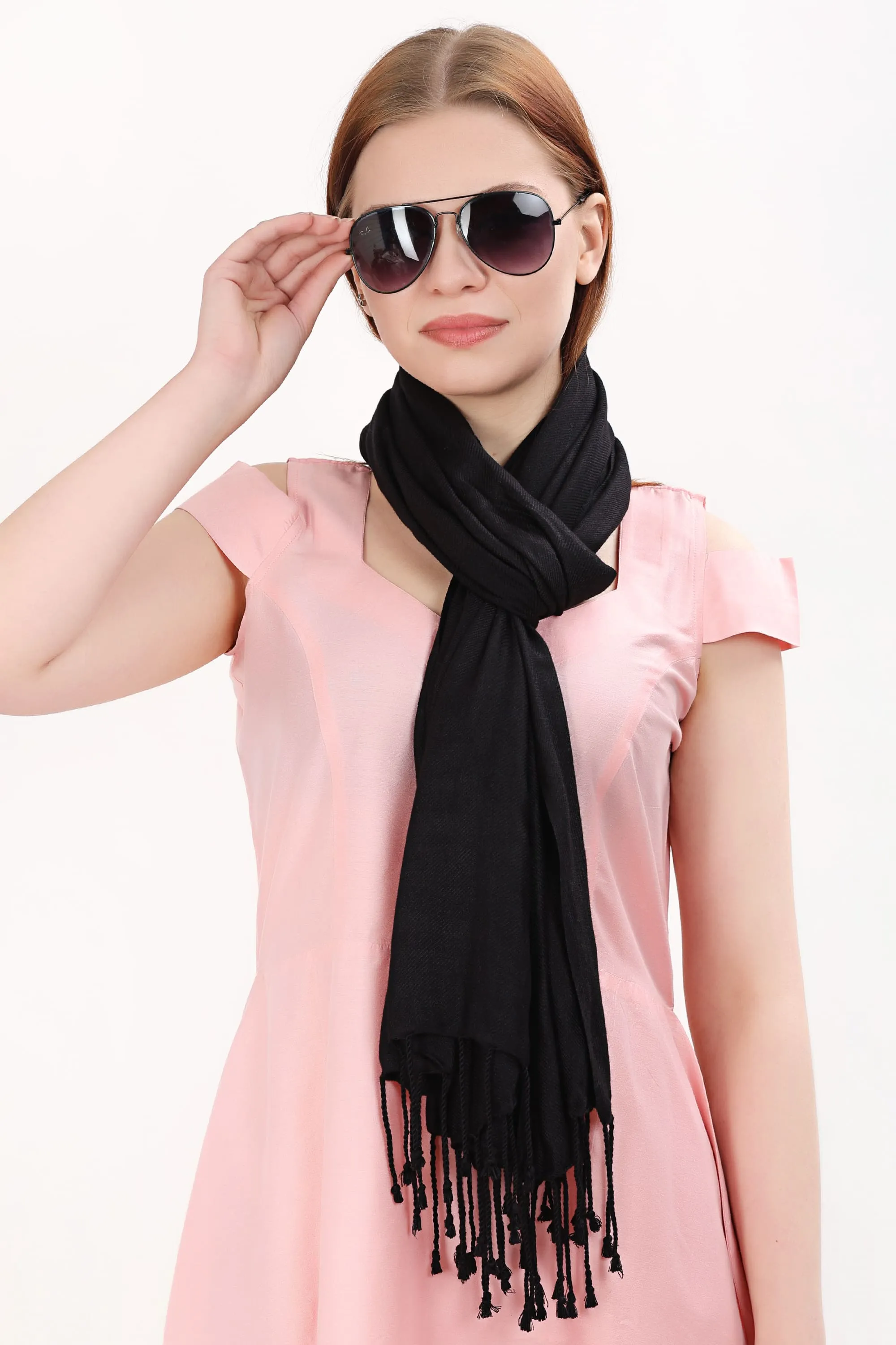 Women scarf shawl Black sun protection casual