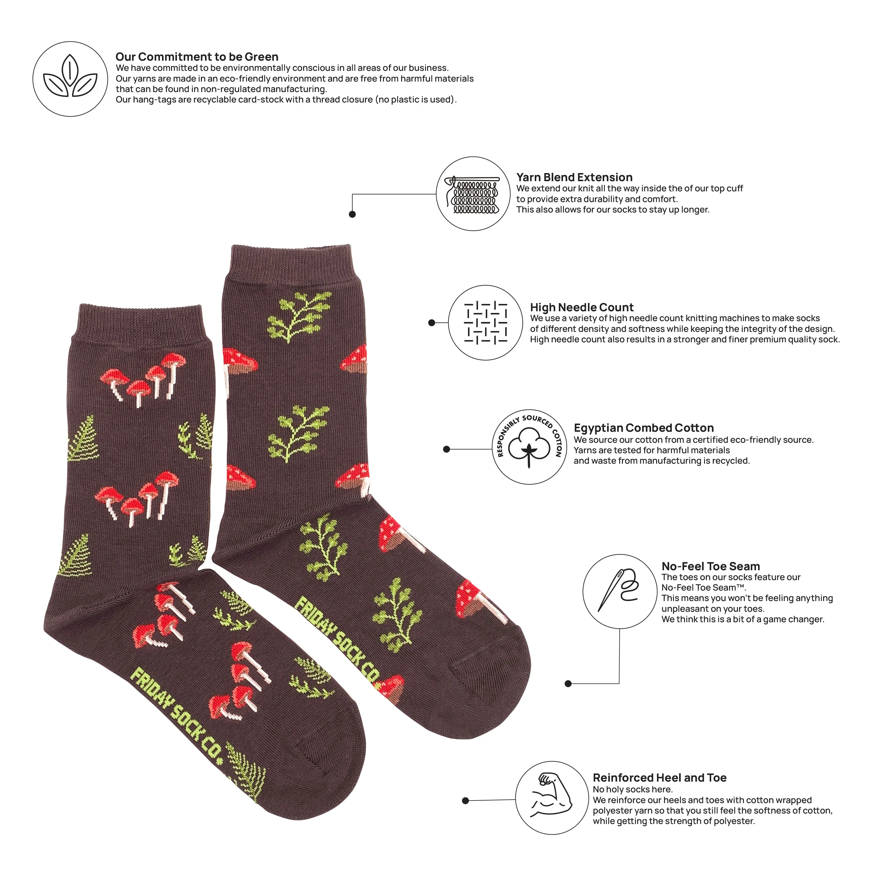 Women's Mushroom Forest Socks